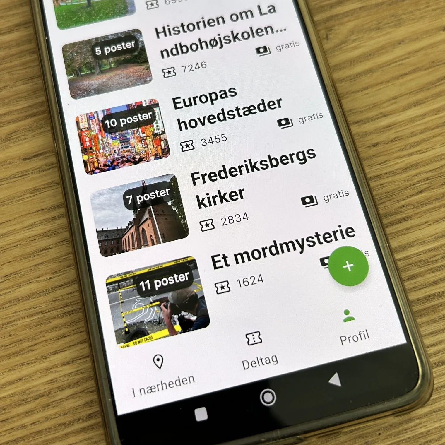 App i redigeringsmode